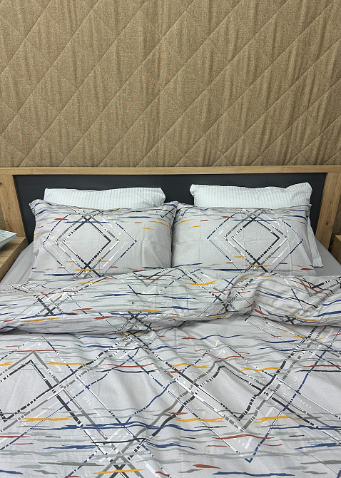 Комплект постельного белья Поплин, Decorator Cotton Lux Collection Merx Двуспальный 180х215 с разноцветным принтом (88-131) Киев - изображение 6