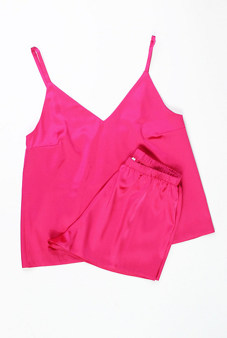 Пижама женская шелковая Малиновый 3XL-4XL Харьков - изображение 3