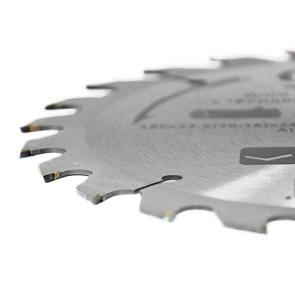 Диск пильный по дереву с твердосплавными напайками Ø185×22.2 (20; 16)×24Т, 8000об/мин GRAD (1957725) Ровно - изображение 2