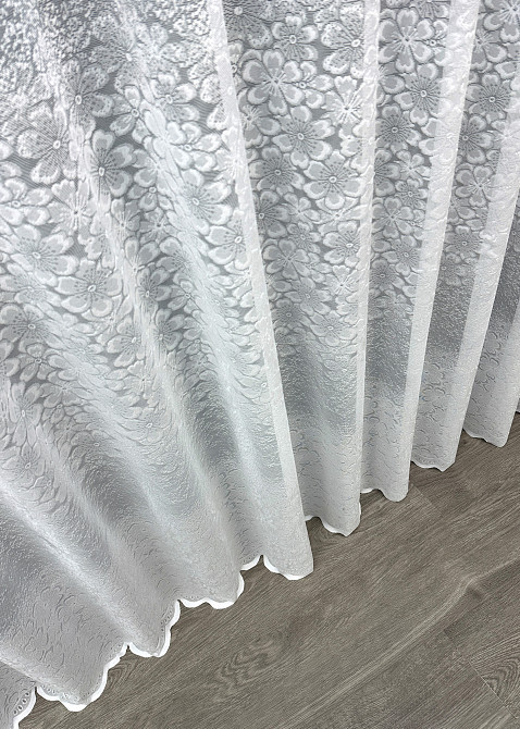 Тюль жакард "Преміум" колір білий 1782т Київ - фото 6