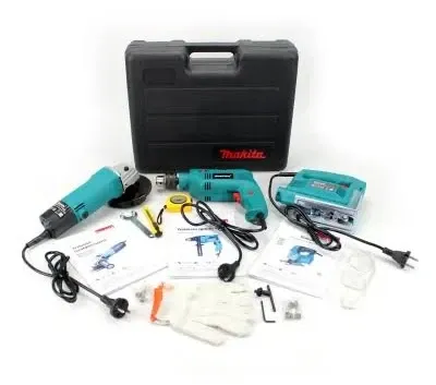 Набор электрических инструментов 3 в 1 в кейсе Болгарка, лобзик, дрель в траспортировочном кейсе Одесса