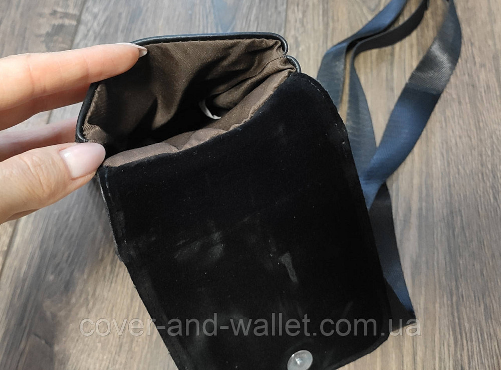 Маленькая кожаная мужская сумка на пояс Vintage 14691 Киев - изображение 4