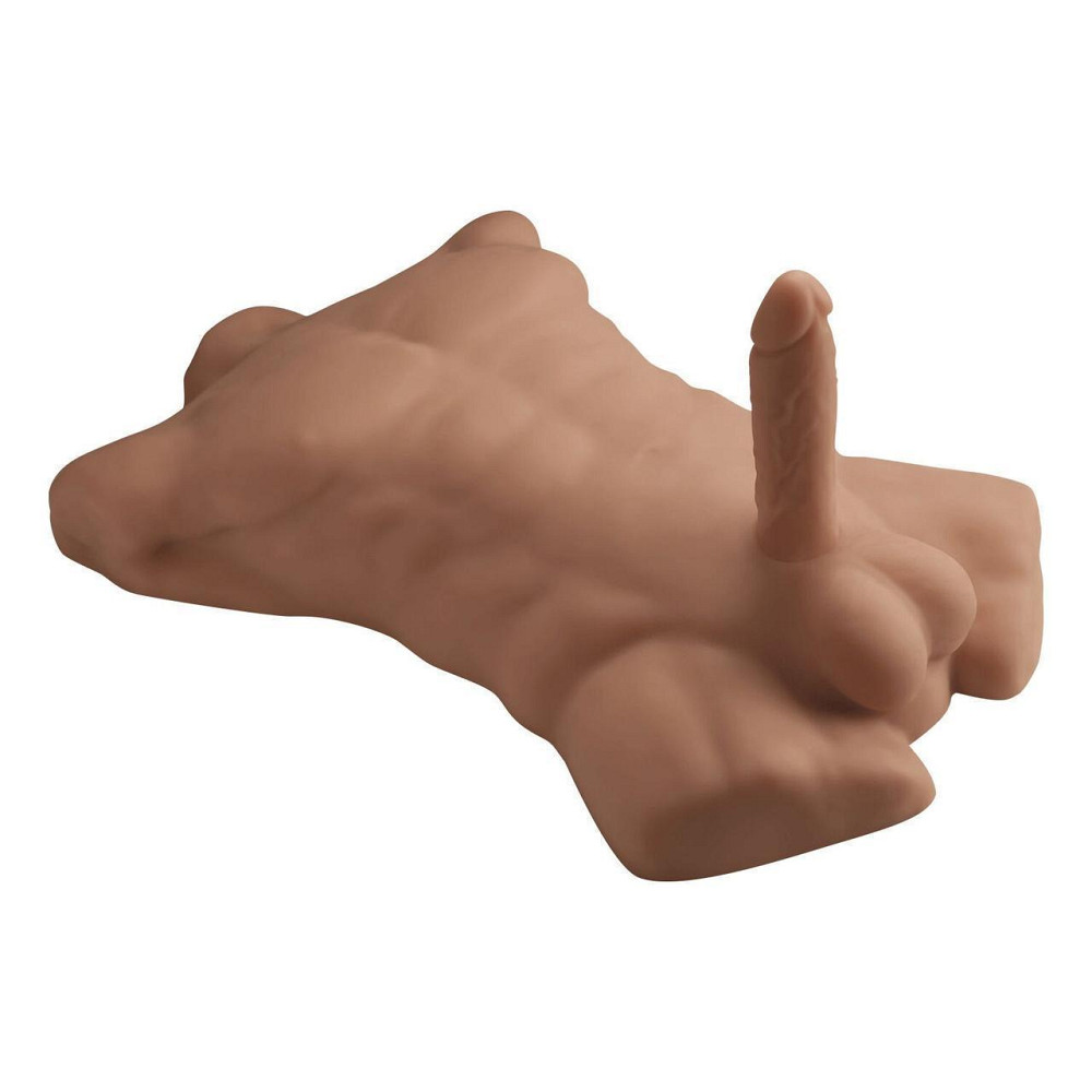 Торс с фаллоимитатором на присоске SilexD Apollo L Male Torso Caramel Sex Aura Киев - изображение 2