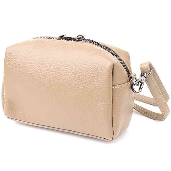 Компактная сумка для женщин из натуральной кожи Vintage 22924 Бежевый Киев