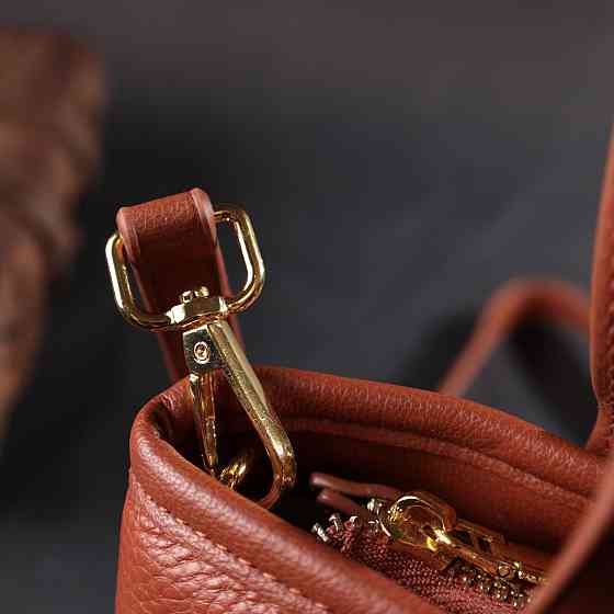 Сумка жіноча з двома ручками з натуральної шкіри Vintage 22285 Коричнева Київ