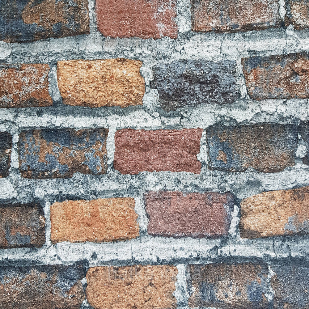 Шпалери вінілові на флізелін Rasch Factory 0.53х10,05 під цеглу коричневий чорний цегляний 428063 Київ - фото 4