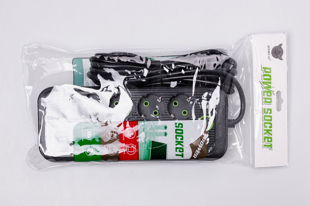 Yiwu Мережевий фільтр 2.8 м подовжувач на 8 розеток з 3 USB 1 Type-C та кнопкою відключення F20 Коломия - фото 8