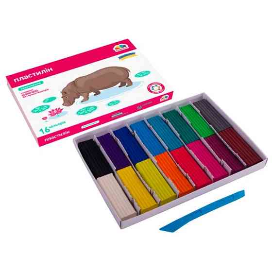 Набір для ліплення пластилін "Захоплення" 200314, 16 кольорів Вінниця