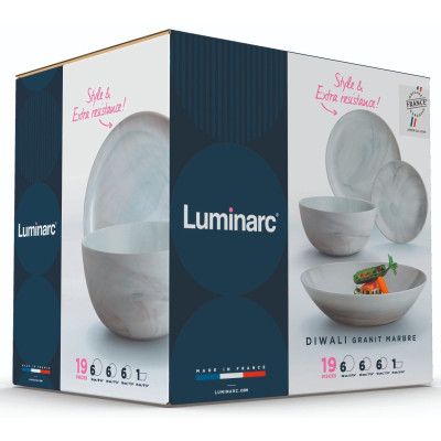 Столовый сервиз Luminarc Diwali Marble Granit 19 предметів (Q0217) Винница - изображение 7