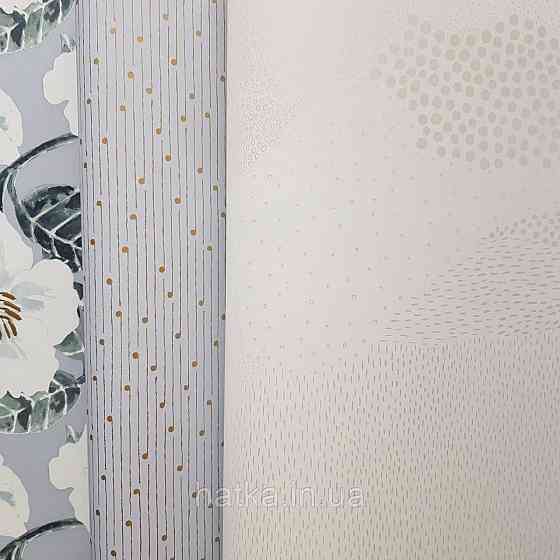 Шпалери вінілові на флізелін Caselio The Place to bed 0.53х10 м абстракція хвилі хмари сріблом на білому 3д Київ