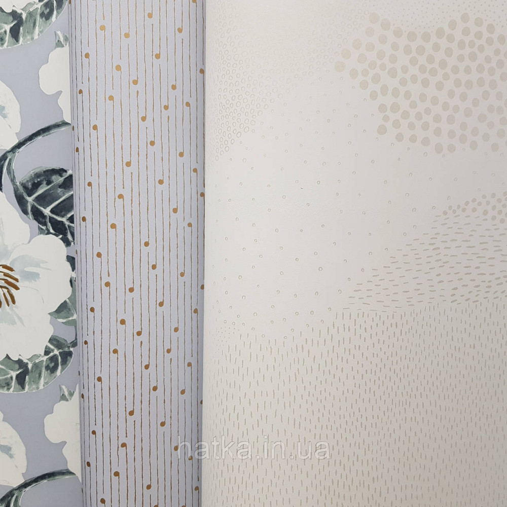 Обои виниловые на флизелине Caselio The Place to bed  0.53х10 м абстракция волны облака серебром на белом 3д Киев - изображение 1