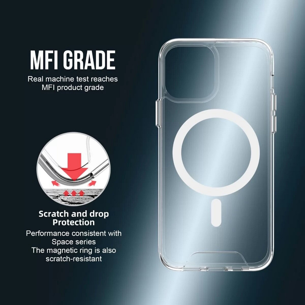 Чохол для смартфона Space Magnetic for Apple iPhone 15 Pro Max Transparent Київ - фото 5
