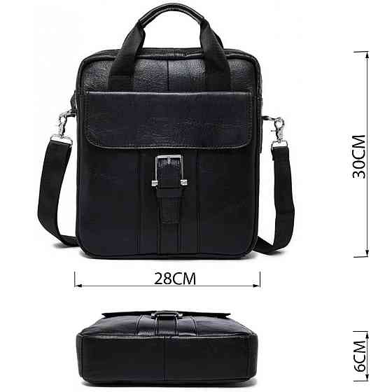 Мессенджер мужской кожаный Черный (Vintage) Киев