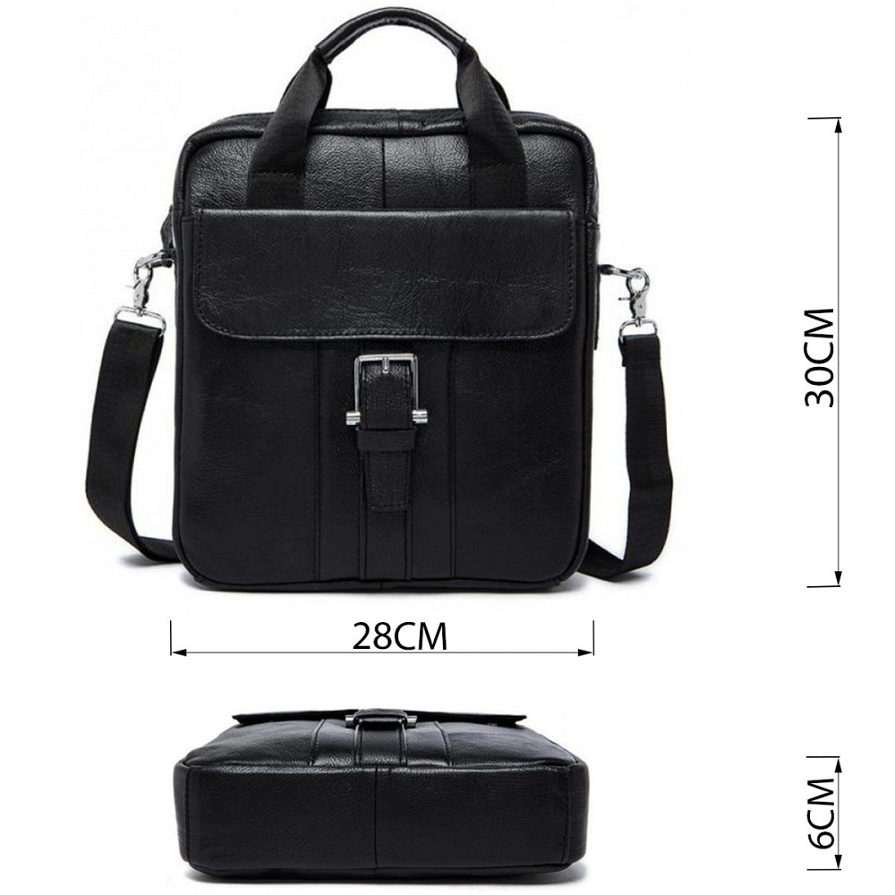 Мессенджер чоловічий шкіряний Чорний (Vintage) Київ - фото 6