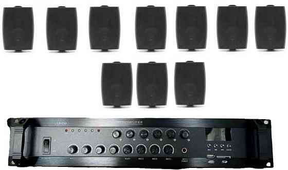 Акустический комплект для ресторана базы отдыха 10 шт колонок. Харьков