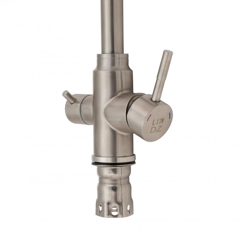 Смеситель для кухни Lidz Aria 020F1 с подключением для питьевой воды (k35) LDARI020F1NKS34941 Nickel Харьков - изображение 4