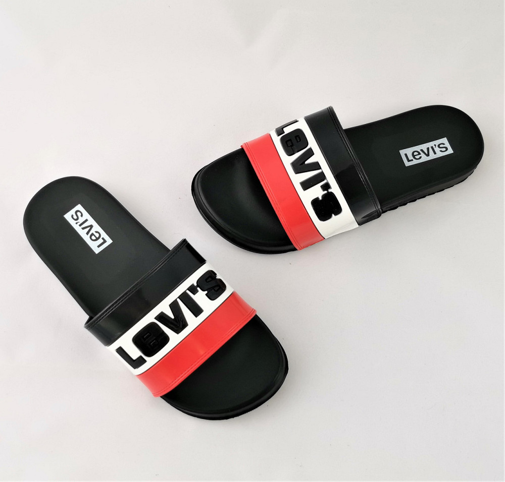 Шльопанці Тапочки LEVIS Сланці Ливайс Чорні Чоловічі (розміри: 41,42,43) Дніпро - фото 7