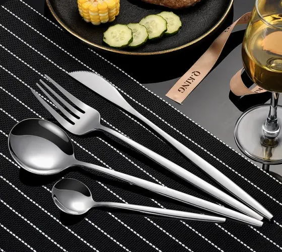 Набор столовых приборов Kitchen Ware 24 шт из нержавеющей стали на 6 персон Silver Коломия
