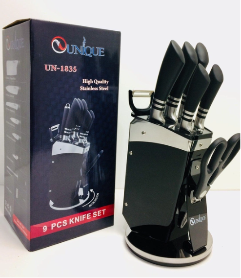 Набор кухонных ножей UNIQUE UN-1835 из нержавеющей стали: поварской, хлебный, универсальный, ножи для кухни Одесса - изображение 1