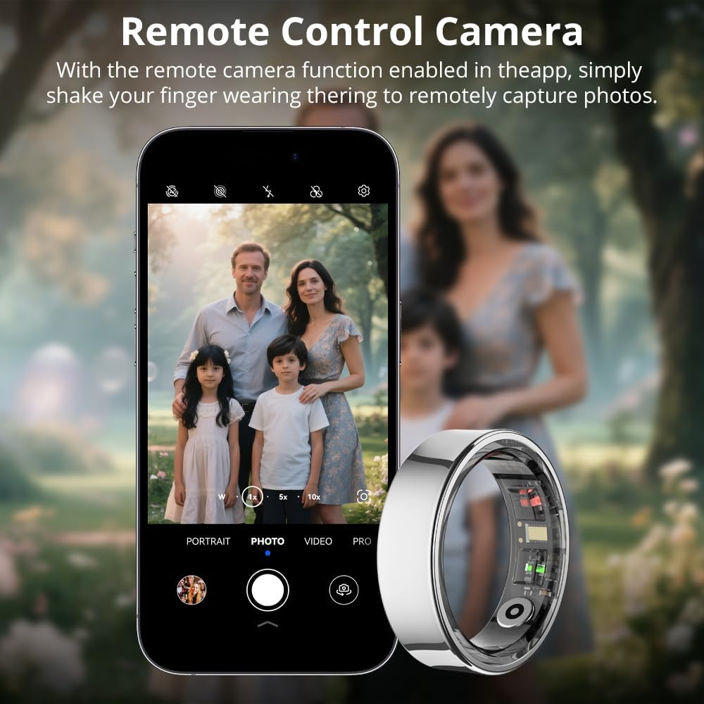 Розумне кільце COLMI R09 Smart Ring, розмір 12, Bluetooth, пульс, моніторинг сну, температури та активності, сріблясте Київ - фото 8