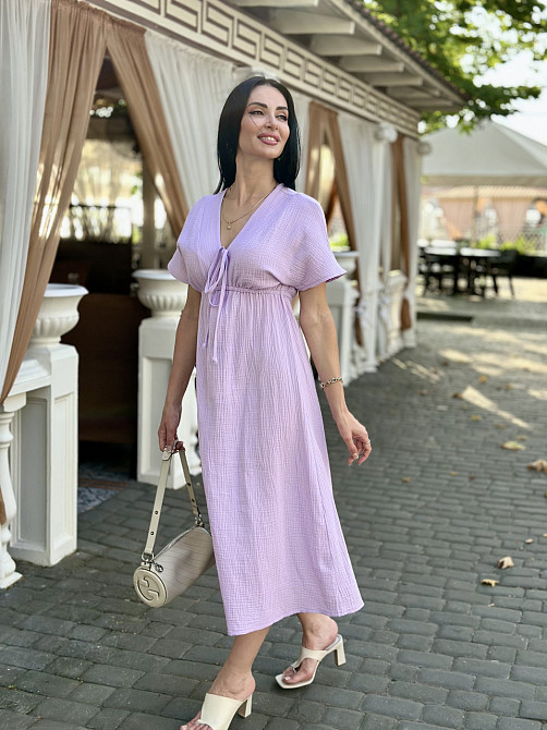 Длинное муслиновое платье 