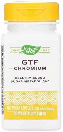 Хром полінікотінат  Nature's Way GTF Chromium 200 мкг 100 капсул Київ