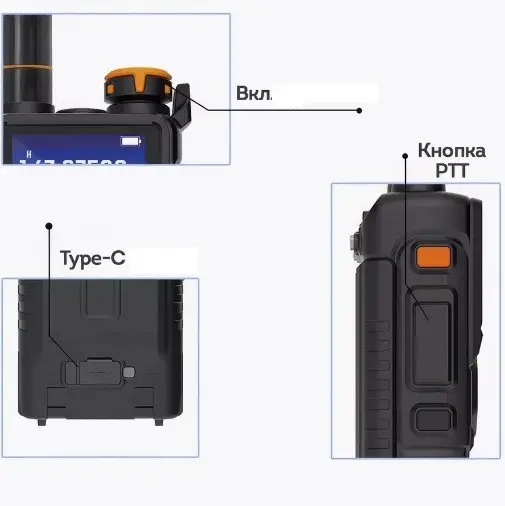 Рація Baofeng UV-K5 Plus 10 Вт USB Type-C (Чорний) Київ - фото 5