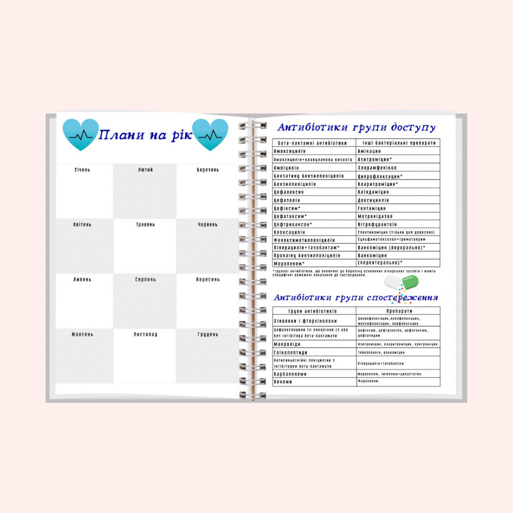 Блокнот (планер) лікаря А5 жіночий Дніпро - фото 4