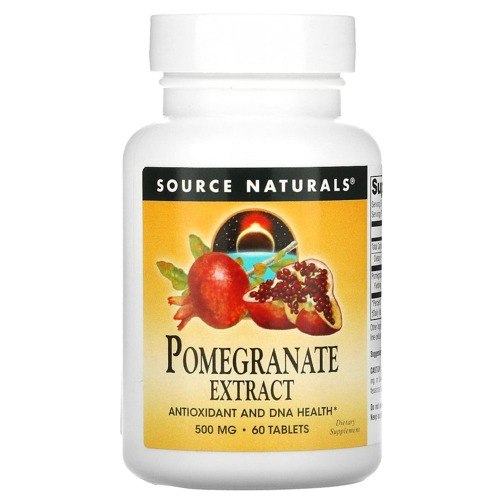 Экстракт граната, Pomegranate Extract, Source Naturals, 500 мг, 60 таблеток Луцк - изображение 1
