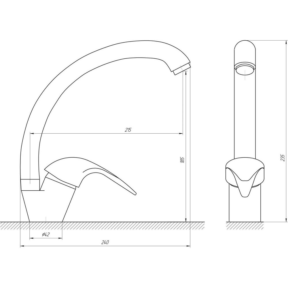 Змішувач для кухні EcoMix ENERGO E-GEZ-203S (000010031) Київ - фото 5