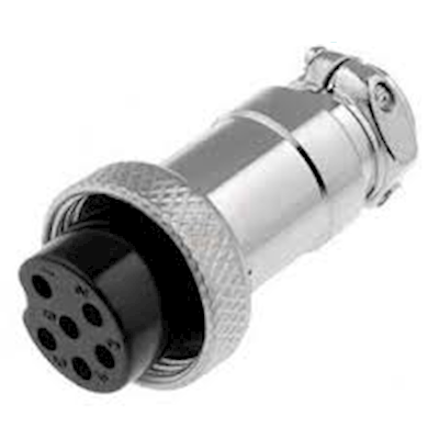 Разъём MIC 326 mini (гнездо), под кабель, 6pin, диам.-12мм Полтава - изображение 1