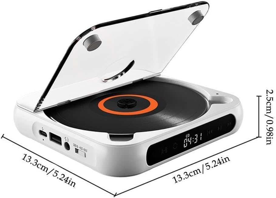 Портативний CD-плеєр Bluetooth-колонка Lyutiore KC918 акумуляторний з FM-радіо та пультом ДУ настінний дисплей Київ - фото 4