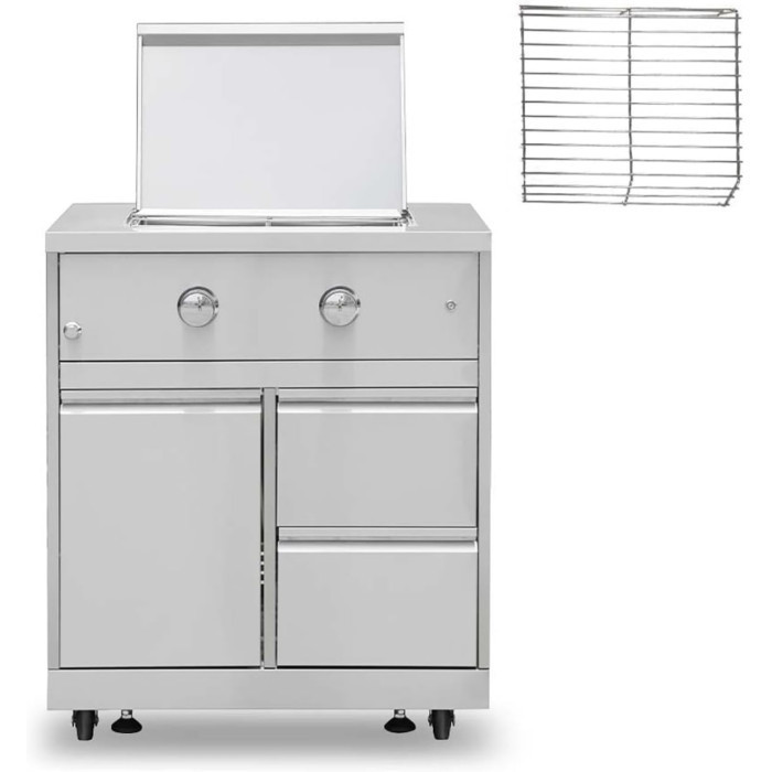 Вбудований модуль з подвійною газовою конфоркою з нержавіючої сталі GRILLI 777333 Код: 105968 Рівне - фото 1