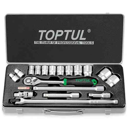 Набір головок з тріскачкою TOPTUL 1/2" 18ед. (6-гр.) GCAD1802 Чернігів