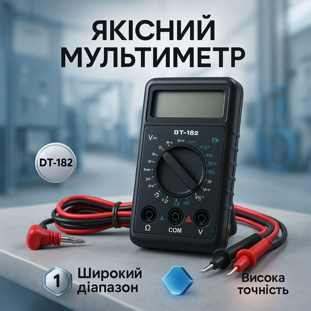 Мультиметр индикатор напряжения DT-182, Цифровой мультиметр для дома, Тестер для электрика QK-43 Львов - изображение 13