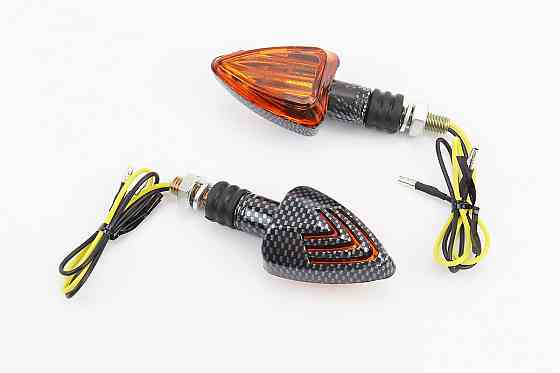 Поворот "стріла" карбон. (помаранчове скло), пара 5514 Київ