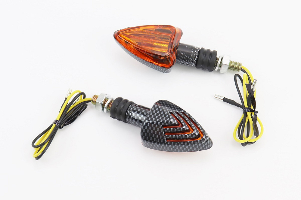 Поворот "стріла" карбон. (помаранчове скло), пара 5514 Київ - фото 1