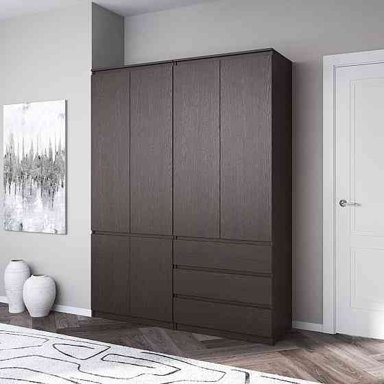 Шафа для одягу VAYS, зі штангою та полицями, комплект з 2 шаф R10+R16 Венге Темний Львів