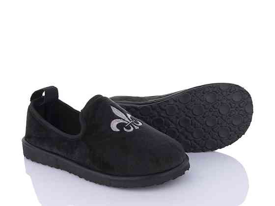 Капці з задником чоловічі домашні туфлі тапки чорні "Біла лілія" 46 Одеса