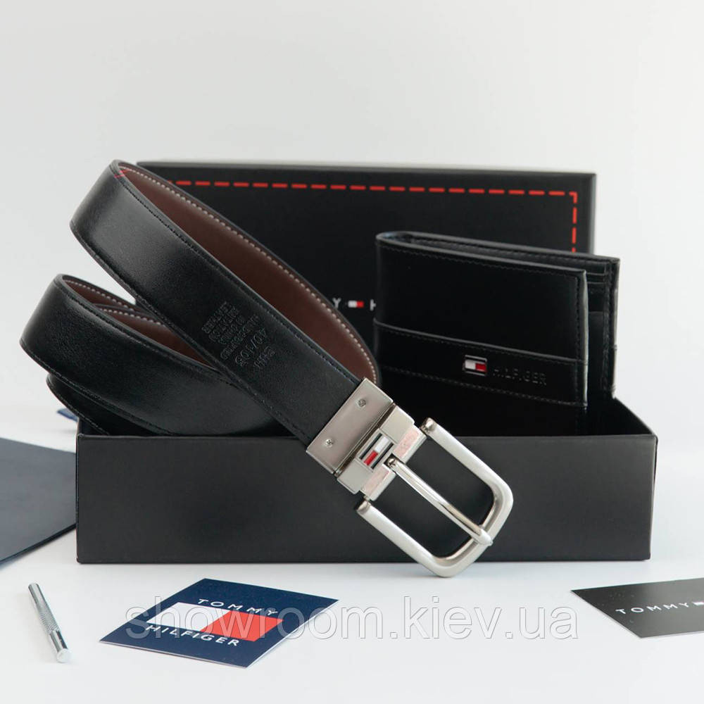 Чоловічий набір ремінь та гаманець Tommy Hilfiger (064) Київ - фото 2
