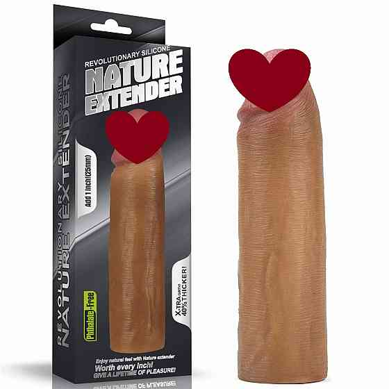 Насадка подовжуюча ADD 1 SILICONE EXTENDER Brown Sex Aura Київ