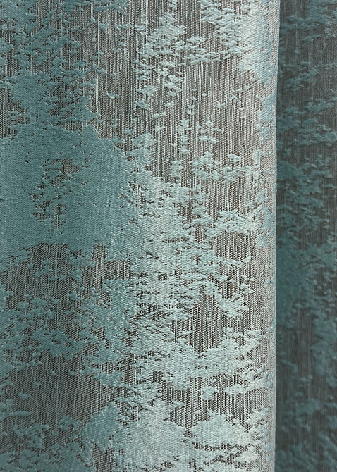 Комплект готових штор VR-Textil Жакард Sultan XO № 1148ш Бірюзово-сірий 120х290 см 2 шт (39-0059) Київ - фото 8