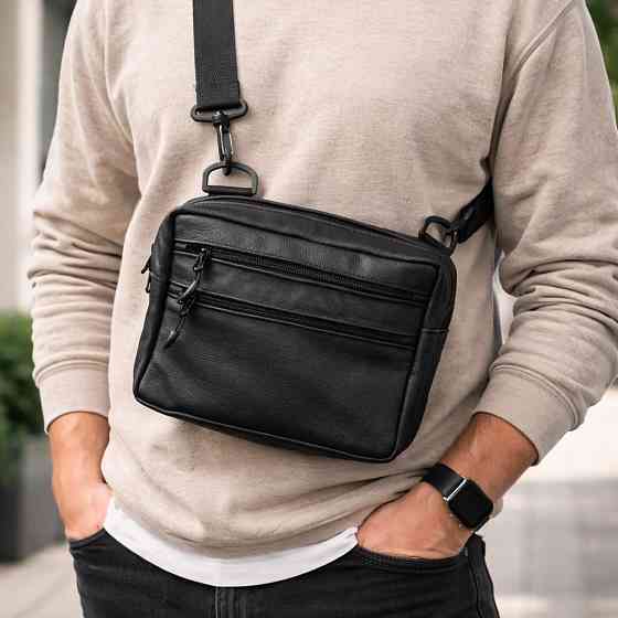 Сумка чоловіча планшет через плече, Чоловіча вулична сумка через плече, Поштова сумка-месенджер QD-27 Львів
