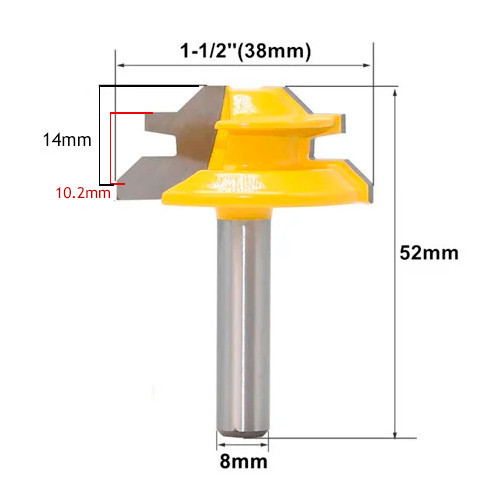 Фреза пазошиповая 38 мм с хвостовиком 8 мм для углового линейного сращивания древесины точная и надежная Киев - изображение 8
