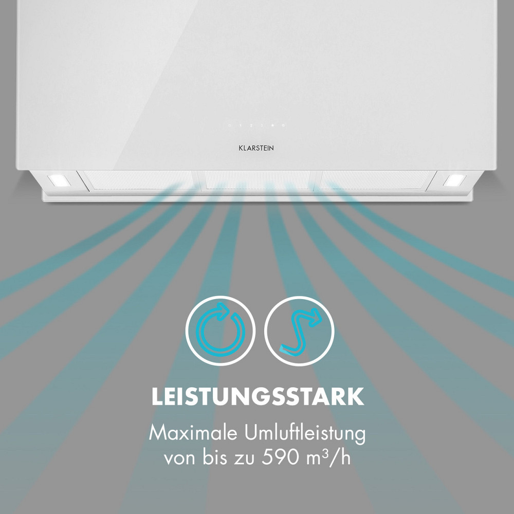 Люстра XL островная вытяжка 90 см циркулирующий воздух 590 м³/ч LED сенсорный белый белый (Германия, читать Ровно - изображение 9