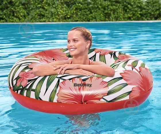 Коло надувная для плавания Bestway 36237 розовая, 119 см Киев