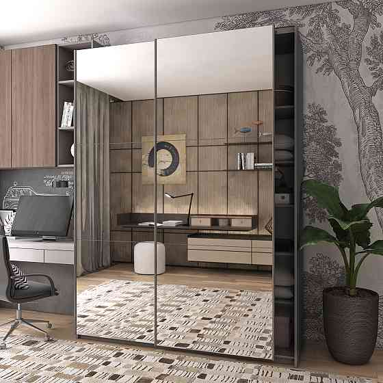 Шафа-купе двохдверна Doros G-Caiser 180х60х240 см Графіт/2 Дзеркала (DRS-011029) Дніпро