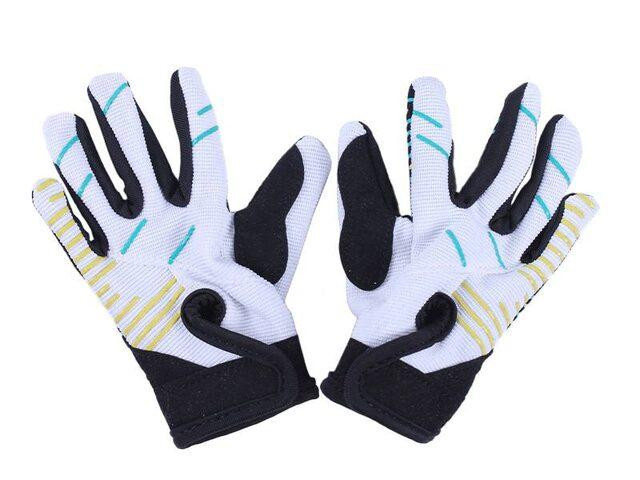 Мотоперчатки L ZS04 (черный с желтым,голубым, детские, size L) Мукачево - изображение 1