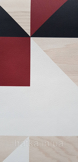 Шпалери вінілові на флізеліні Rasch Clasik 0,53х10 геометрія фігури червоні білі беж Київ - фото 3