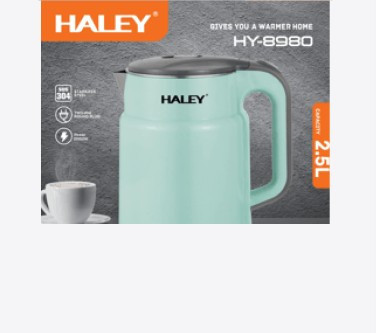 Класичний електричний чайник Haley HY-8980 2.5L: дисковий електрочайник з автовимкненням для дому та офісу Одеса - фото 1